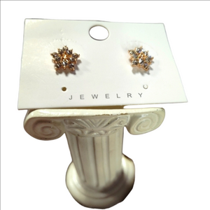 Rhinestone Celestial Star Rose Gold Earrings NWT